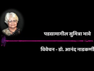 पडद्यामागील सुमित्रा भावे | डॉ. आनंद नाडकर्णी